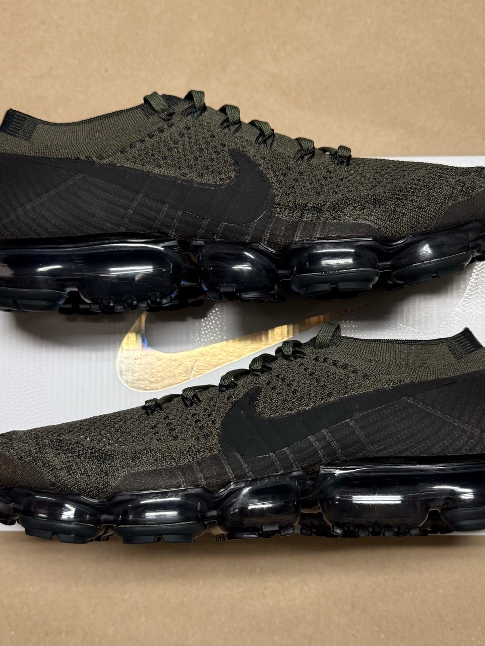 Nike Air Vapormax Cargo Khaki Green men’s size 12.5 running shoes Rare!